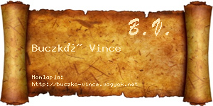 Buczkó Vince névjegykártya
